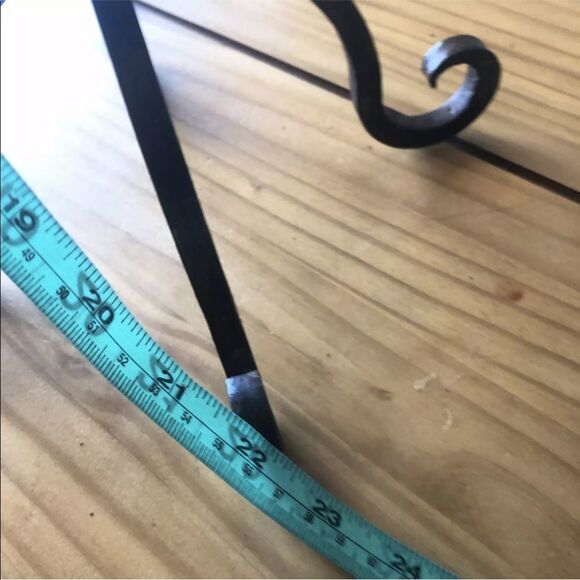 WROUGHT IRON RUST COLOR ARTE DE MEXICO CANDELABRA/CANDLE HOLDER 23” TALL - Picture 8 of 8